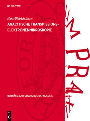 cover image of Analytische Transmissionselektronenmikroskopie